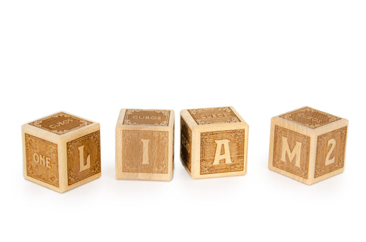 Cubos Classic Wooden Alphabet Block Set - LIAM
