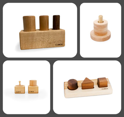 Montessori Permanence Box - A wooden box with a sliding lid and a cutout hole, designed to introduce the concept of object permanence to children in Montessori education. Encourages fine motor skills, problem-solving, and cognitive development 7-9M