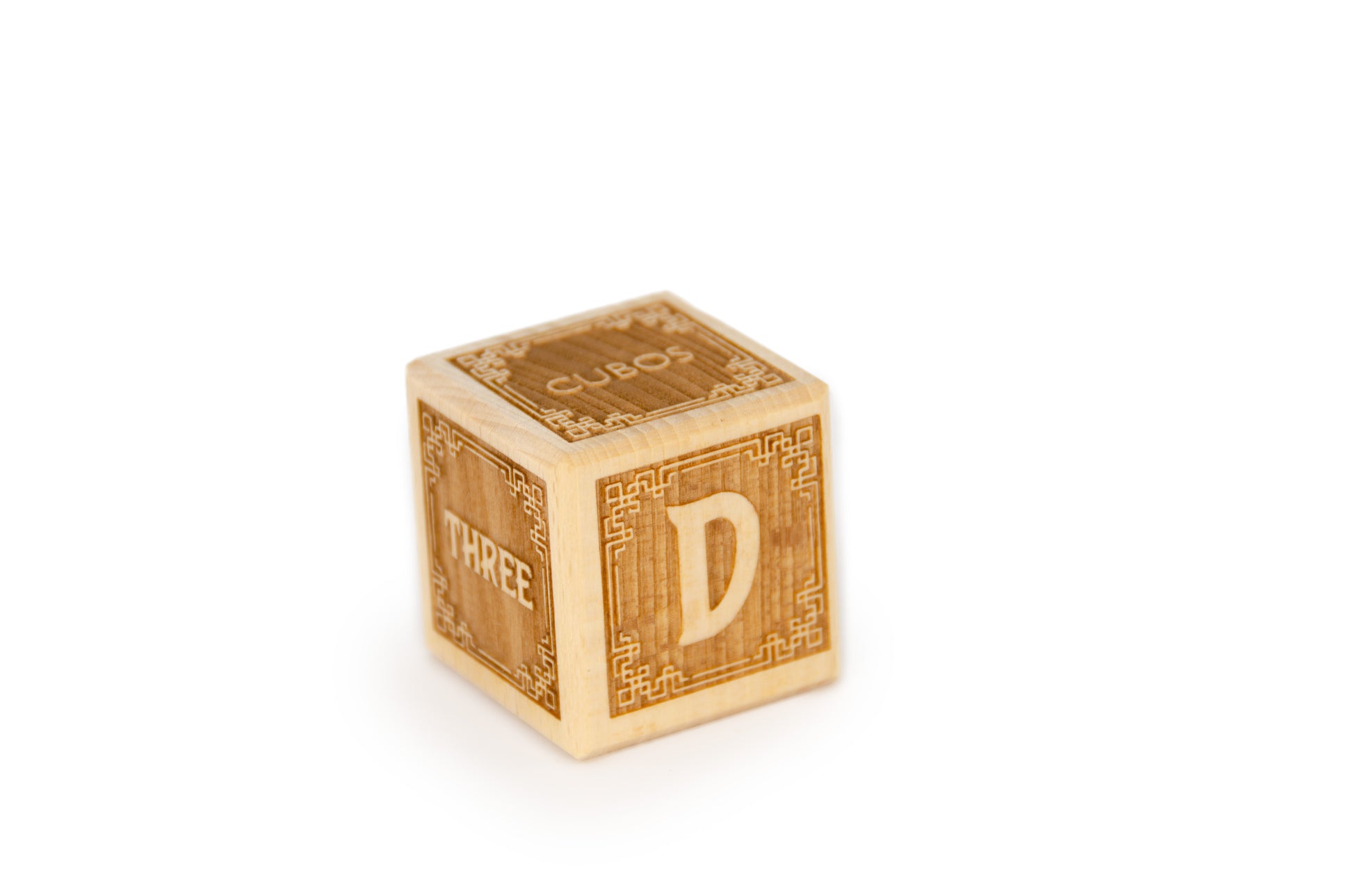 Cubos Classic Wooden Alphabet Block Set - D