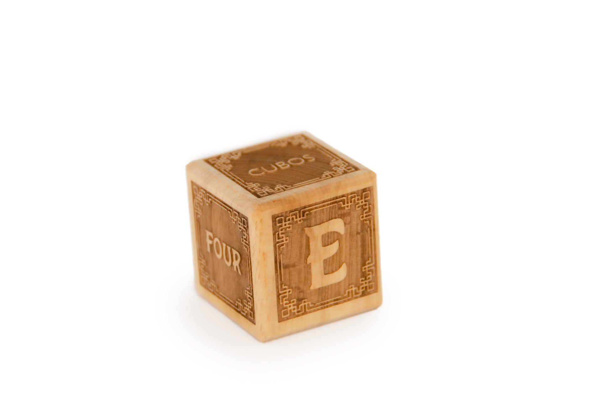 Cubos Classic Wooden Alphabet Block Set - E
