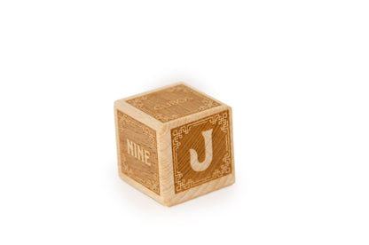 Cubos Classic Wooden Alphabet Block Set - J