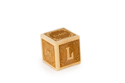 Cubos Classic Wooden Alphabet Block Set - L