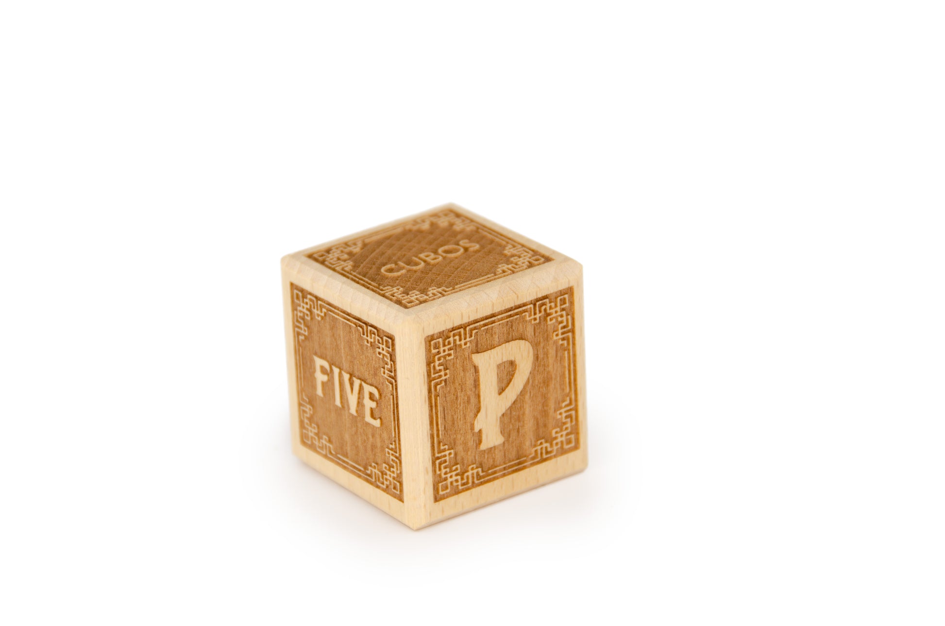 Cubos Classic Wooden Alphabet Block Set - P