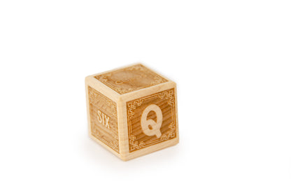 Cubos Classic Wooden Alphabet Block Set - Q