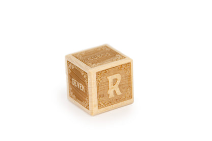 Cubos Classic Wooden Alphabet Block Set - R
