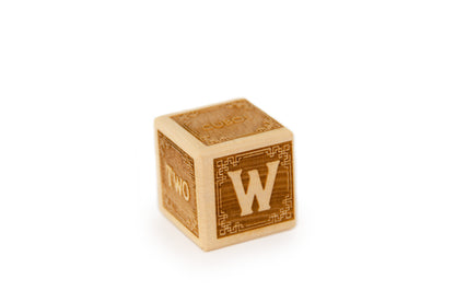 Cubos Classic Wooden Alphabet Block Set - W