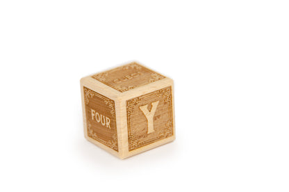 Cubos Classic Wooden Alphabet Block Set - Y