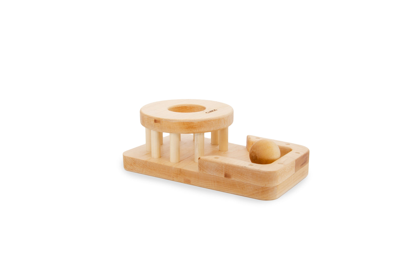 Montessori Permanence Box - A wooden box with a sliding lid and a cutout hole, designed to introduce the concept of object permanence to children in Montessori education. Encourages fine motor skills, problem-solving, and cognitive development