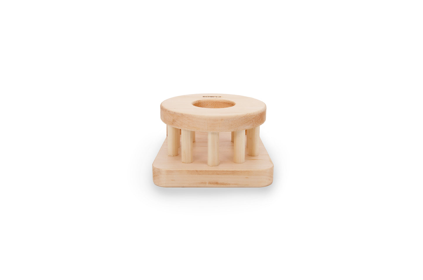 Montessori Permanence Box - A wooden box with a sliding lid and a cutout hole, designed to introduce the concept of object permanence to children in Montessori education. Encourages fine motor skills, problem-solving, and cognitive development