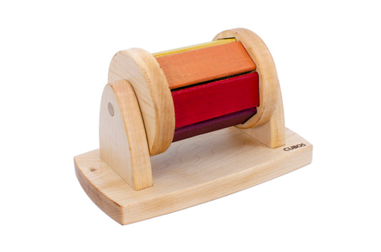 Cubos Spinning Wheel -This classic Montessori Spinning Wheel is a beautiful rendition from the CUBOS studio. It is made with hardwood Maple. It is the very first product that CUBOS introduces color to their line of toys. CUBOS produces toys that only use all-natural materials and ingredients, this spinning wheel is no different. The 7 rainbow colors are hand-brushed with Milk paint colors, sealed with 100% pure tung oil.